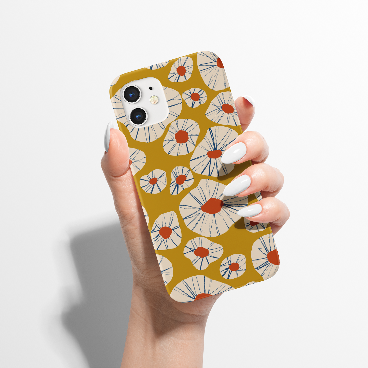 Modern Retro Abstract Pattern iPhone Case