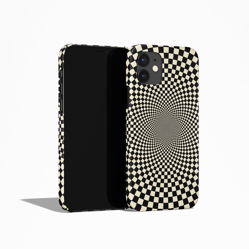 Retro 70s Twist Checkerboard iPhone Case