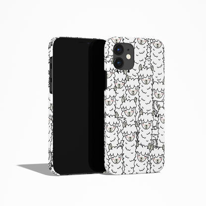 Cute Alpaca Pattern iPhone Case