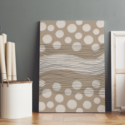 Abstract Rustic Beige Art Canvas Print