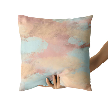 Pastel Hand Painted Abstract Gradient Throw Pillow