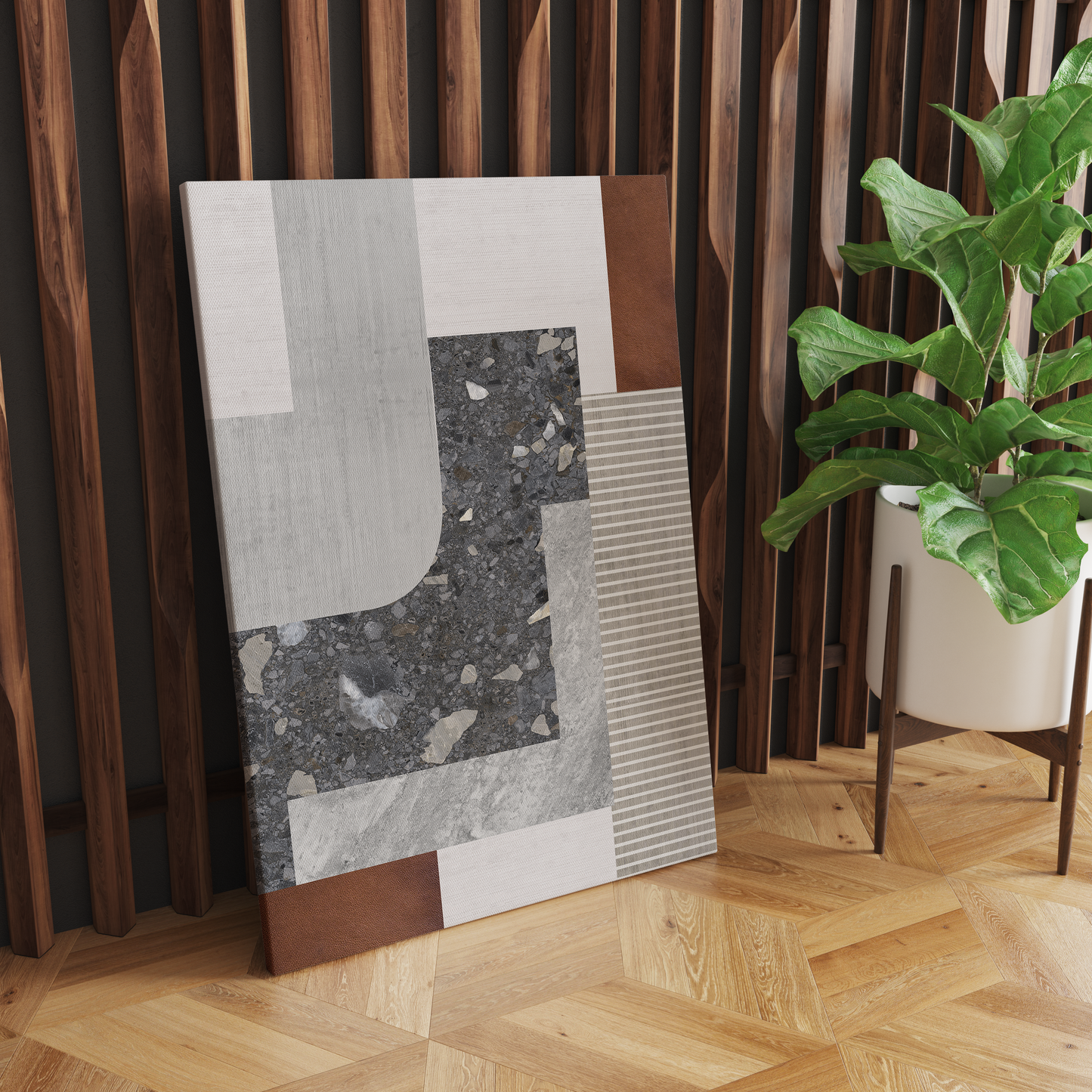 Classic Modern Art with Terrazzo Canvas Print