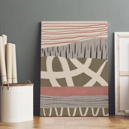 Bohemian Abstract Art Canvas Print