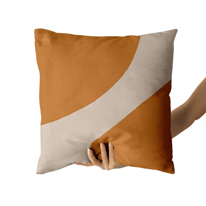 Mustard Minimalist Shapes Throw Pillow