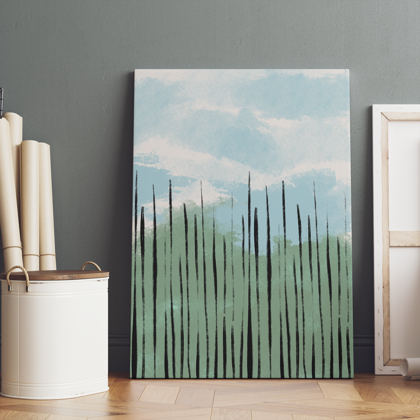 Painted Landscape Wall Art Canvas Print