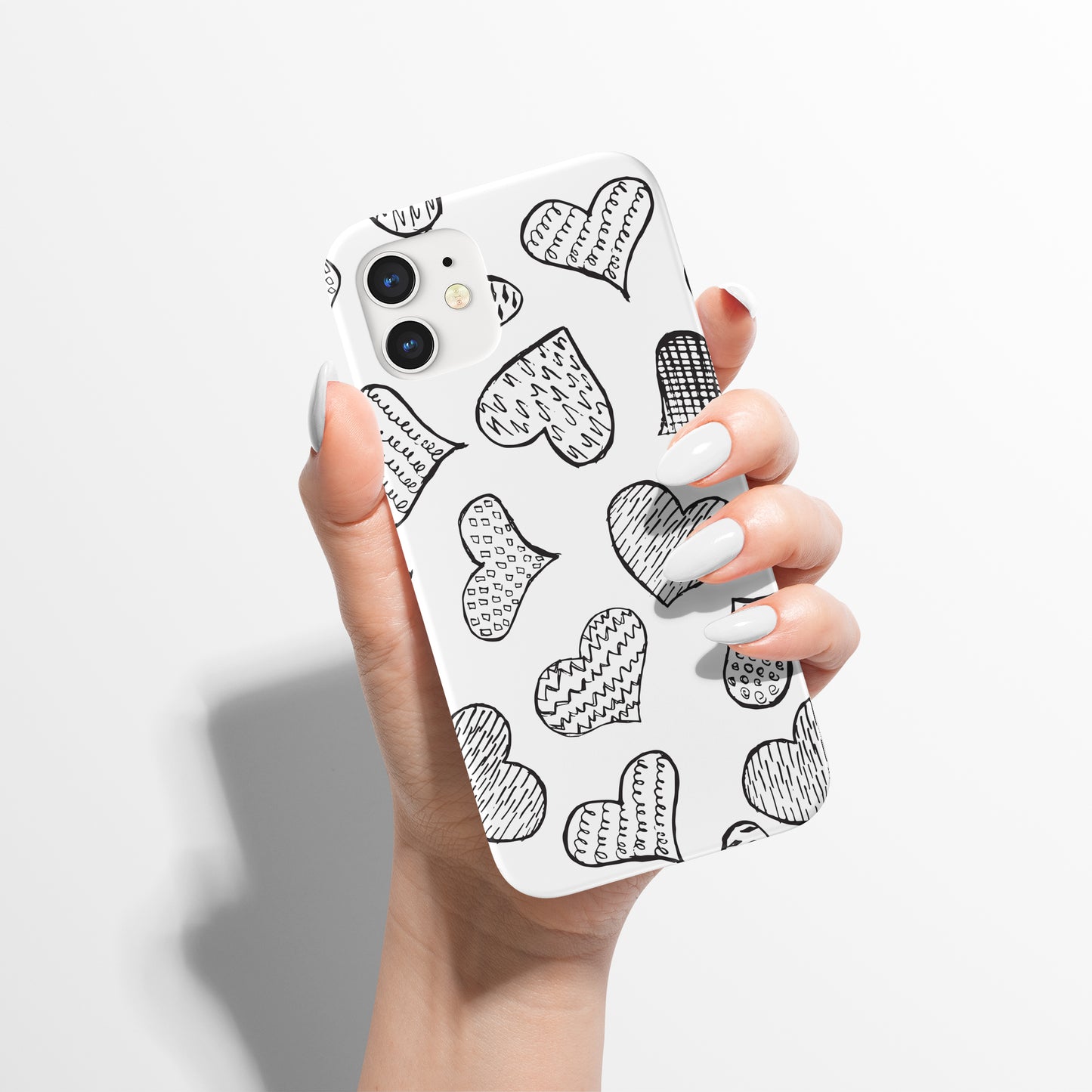 Cute Black Hearts iPhone Case