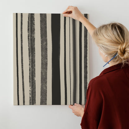 Scandinavian Vibes Striped Canvas Print