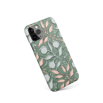 Green Floral Pattern iPhone Case