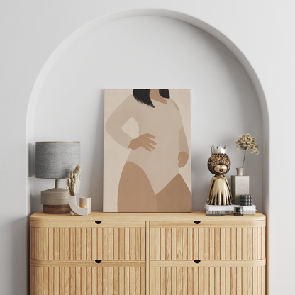 Hand-painted Venus at the Mirror Canvas Print