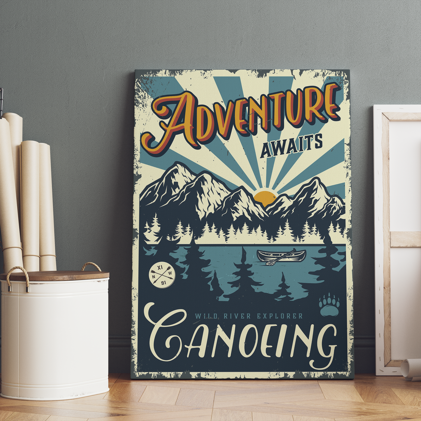 Adventure Awaits Travel Canvas Print