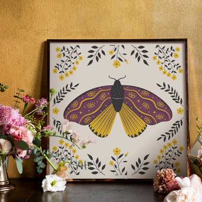 Bohemian Nature Butterfly Print