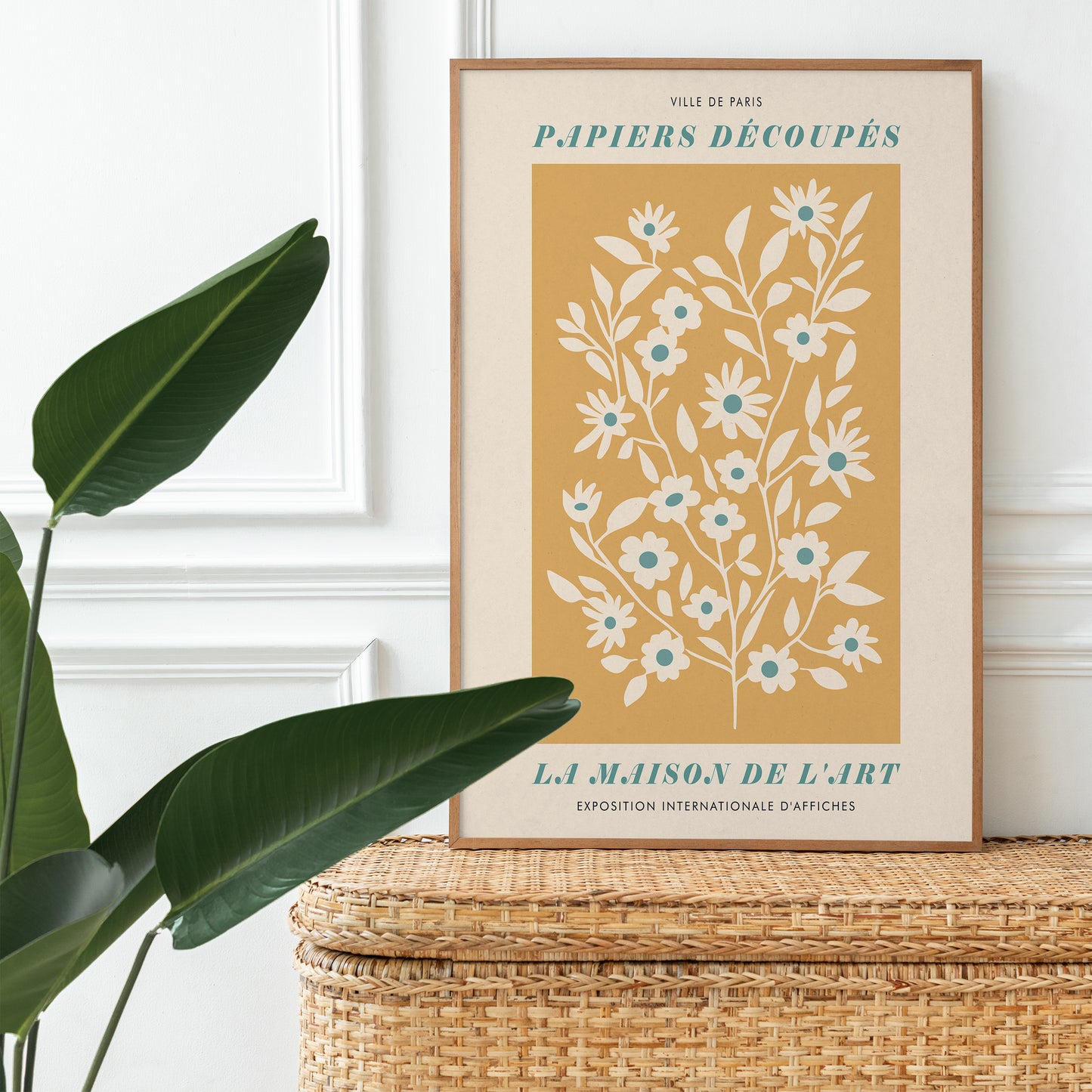 Yellow Mustard Floral Poster
