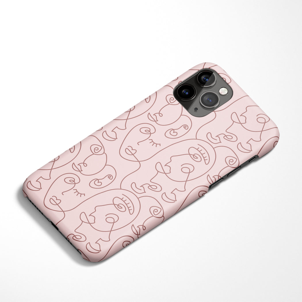 iPhone Case with Line Art Print