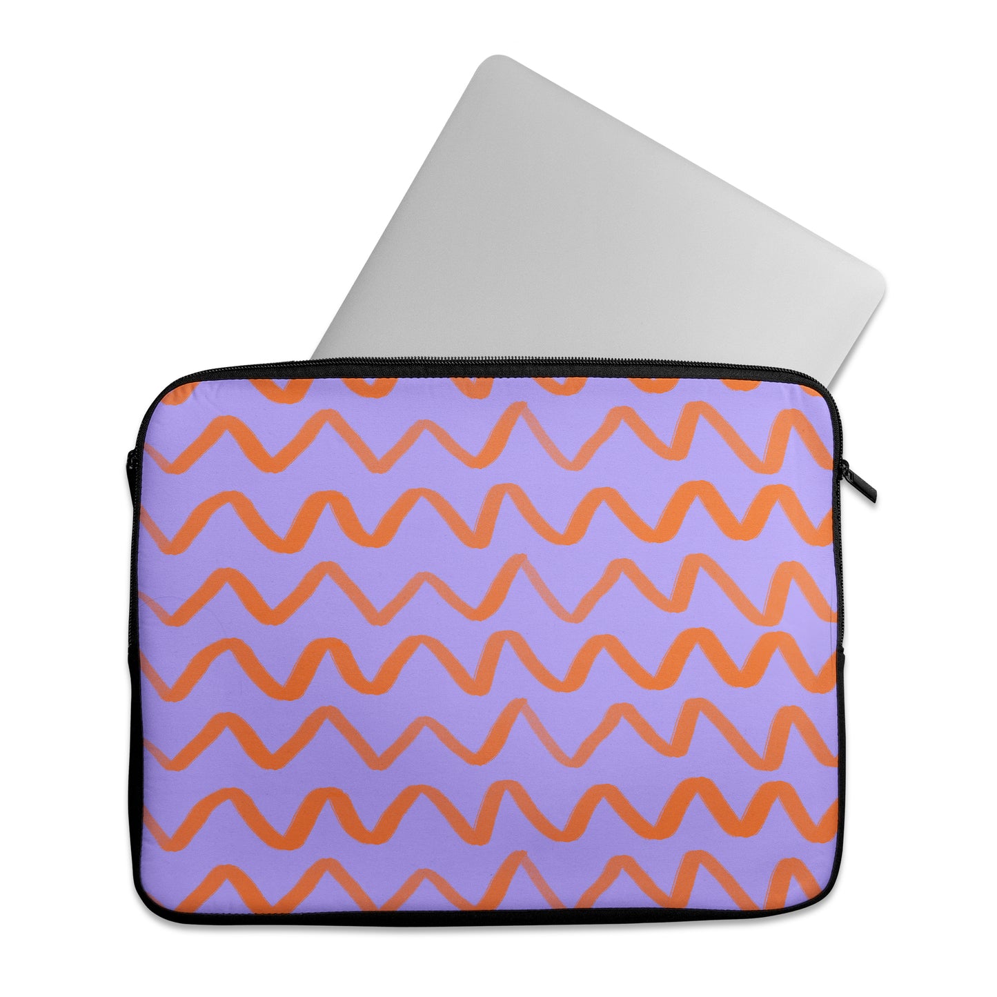 Retro Violet 60s Pattern MacBook Sleeve