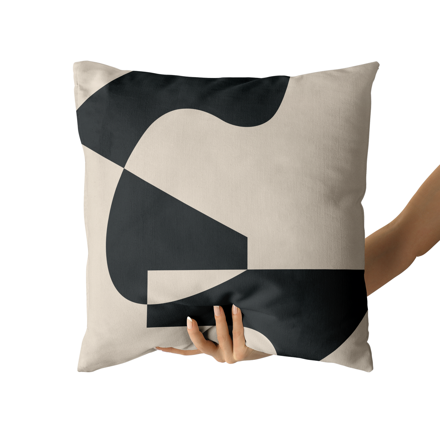 Black Blocks Minimalist Throw Pillow