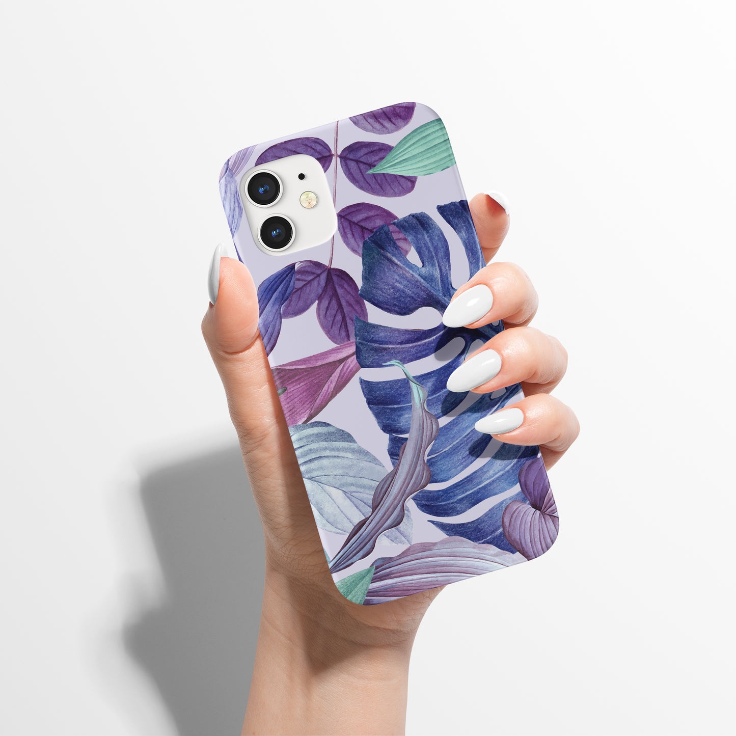 Violet Monstera Jungle iPhone Case