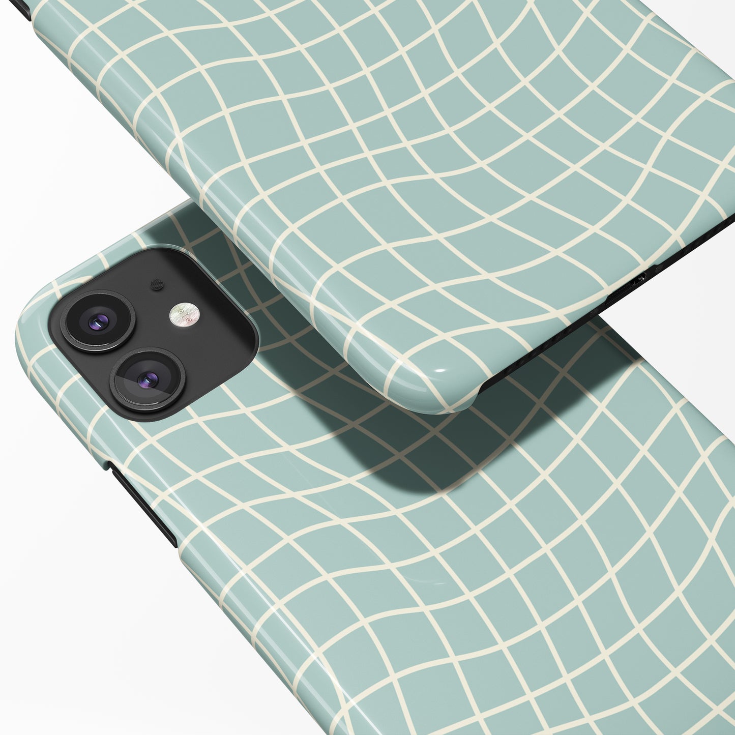 Mint Checkered iPhone Case