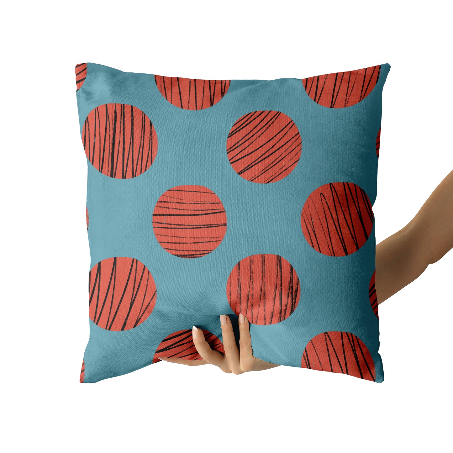 Retro Geometric Pattern Throw Pillow