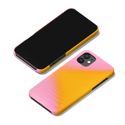 Pink and Yellow Modern Abstract iPhone Case