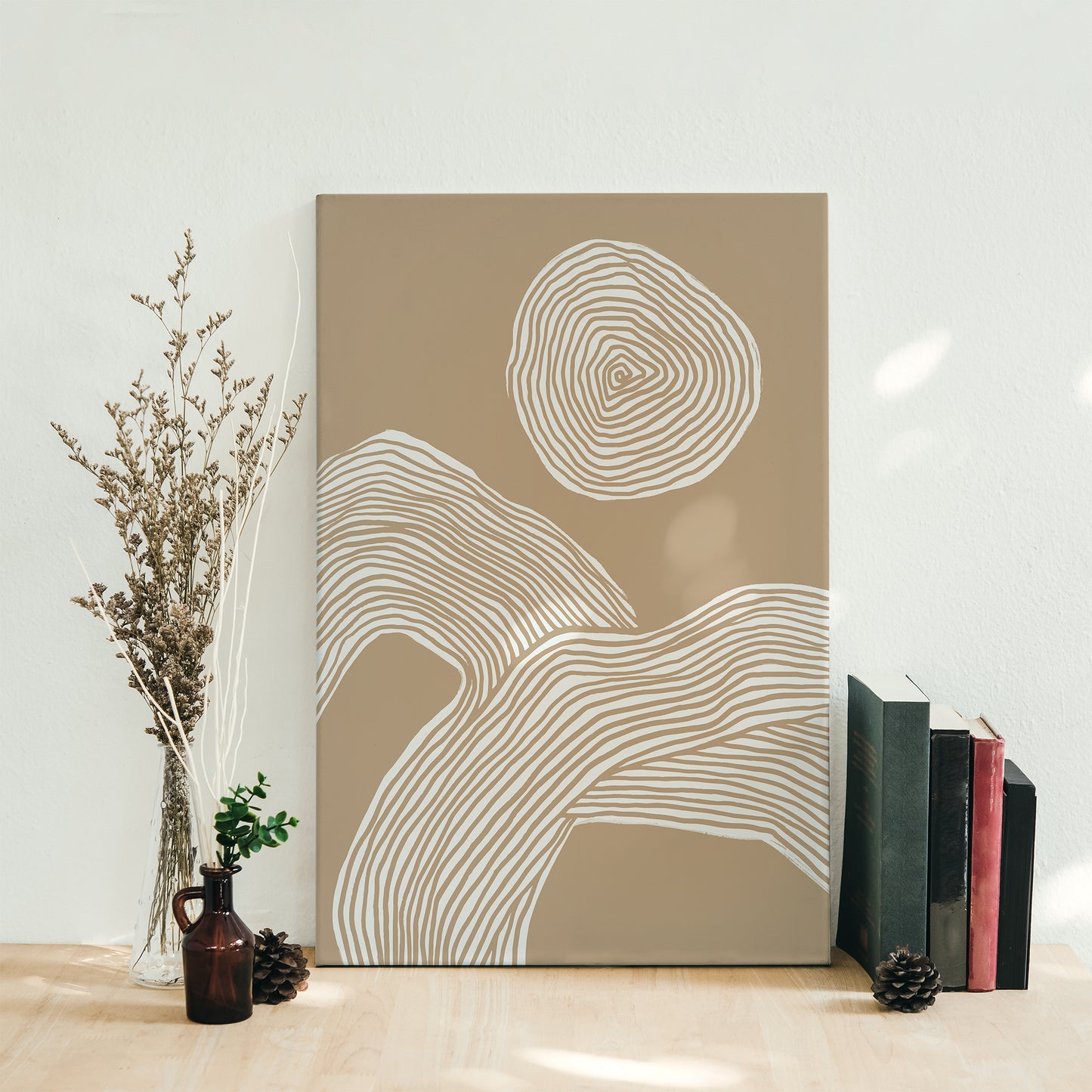 Beige Scandinavian Canvas Print