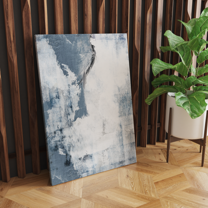 Blue Abstract Wave Canvas Print