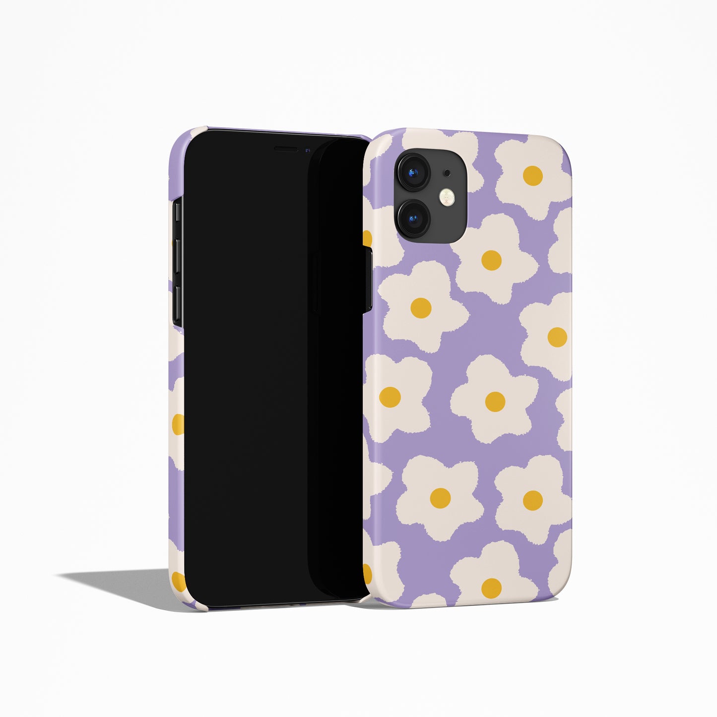 Purple Retro Flowers 60s iPhone Case