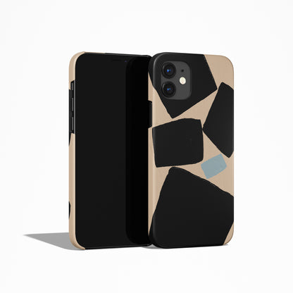 Black Blocks with Blue iPhone Case