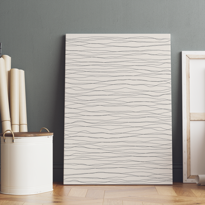 Minimalist Line Art Light Beige Canvas Print