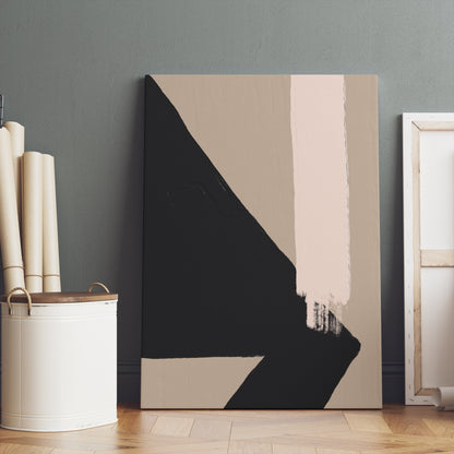 Black&Beige Modern Canvas Print