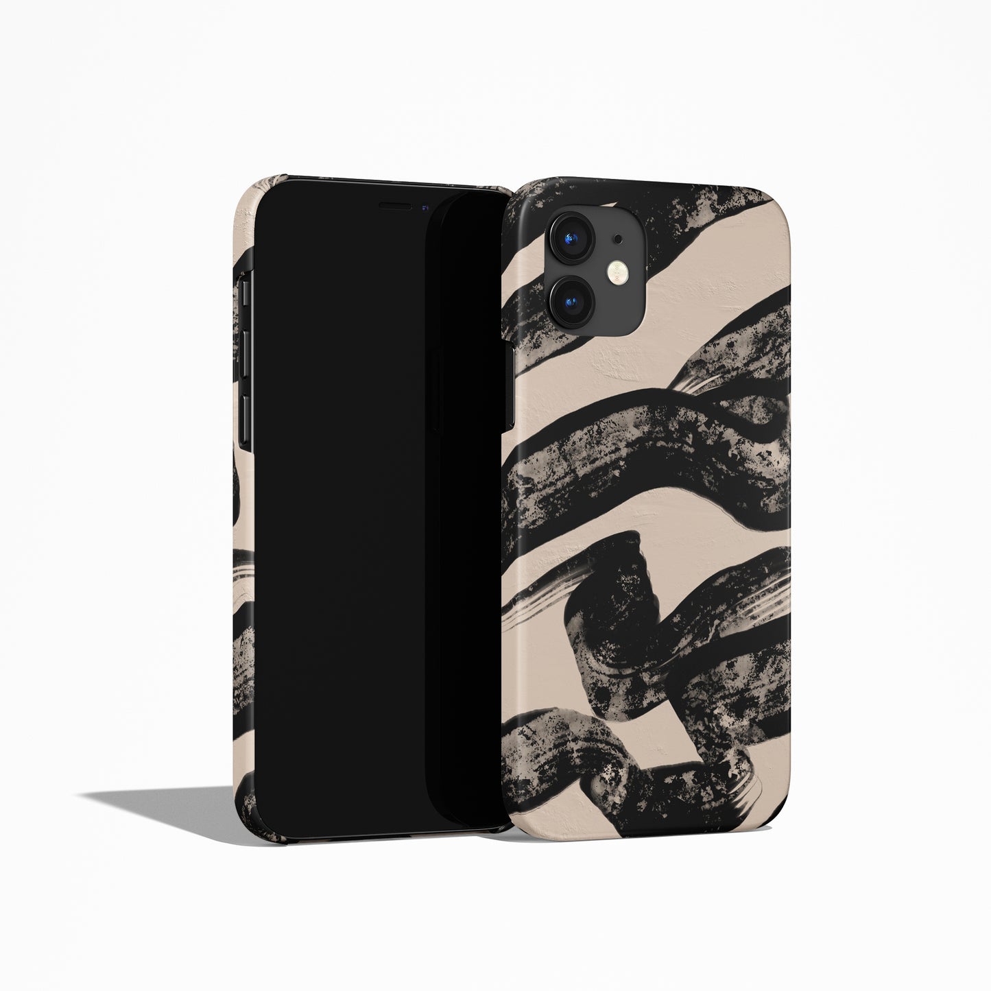 Abstract Black Ink Line iPhone Case