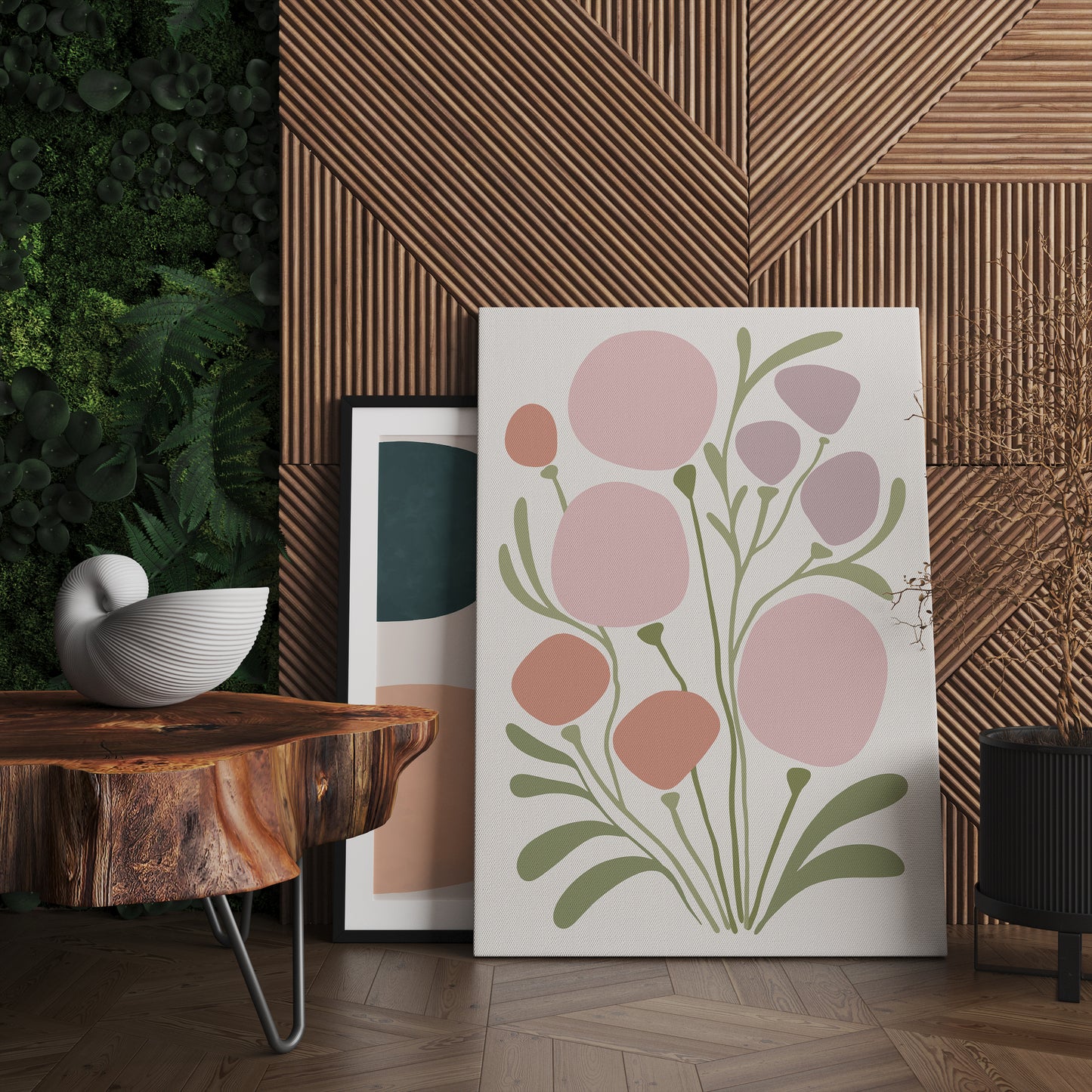 Modern Pastel Botanical Canvas Print