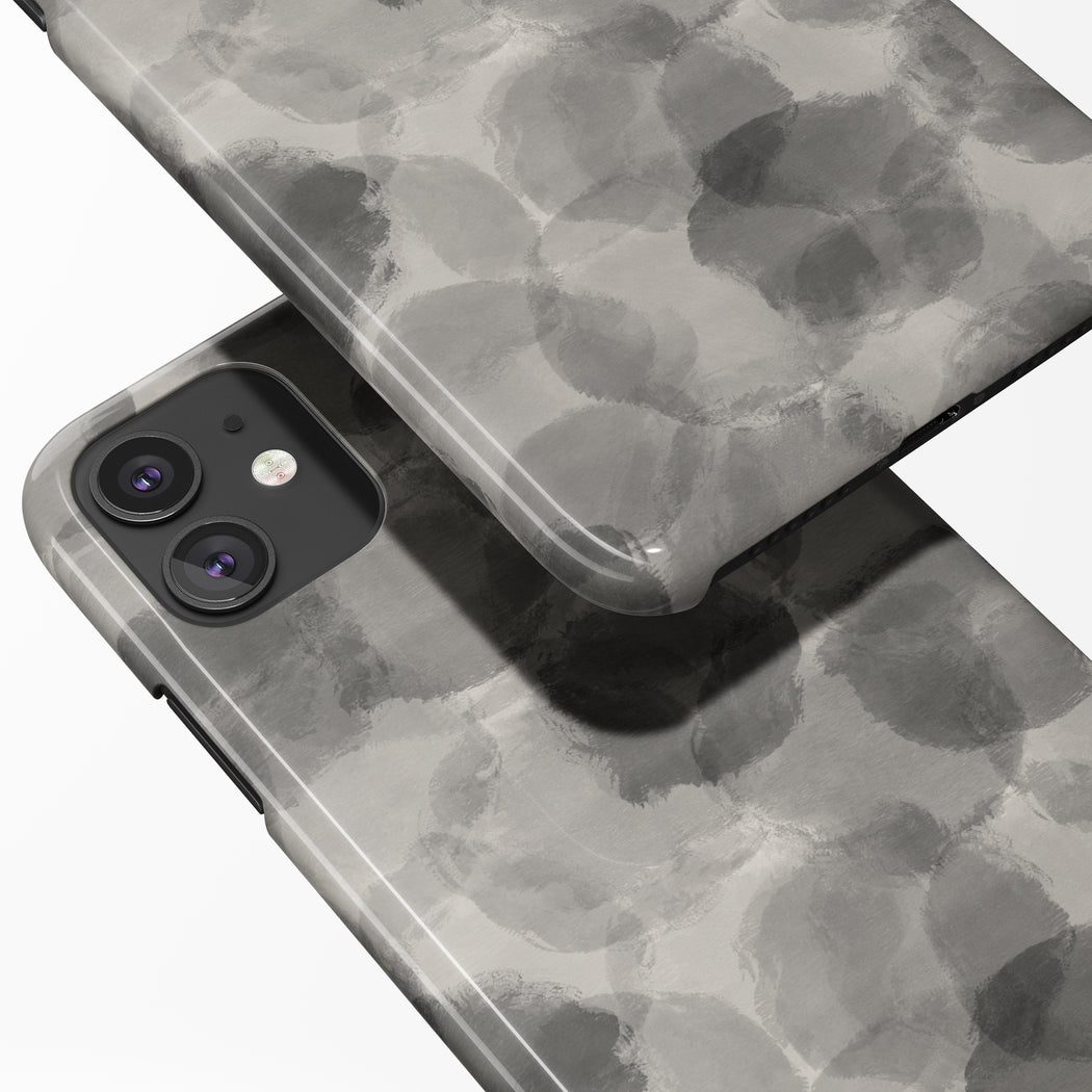 Black Grey Abstract Pattern iPhone Case