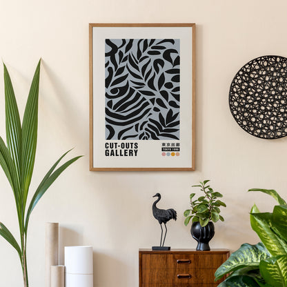 Black Botanical Cut Outs Poster
