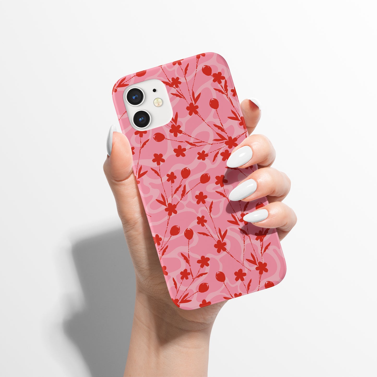 Pink Red Floral iPhone Case