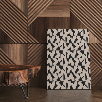 Black&Beige Modern Abstract Canvas Print