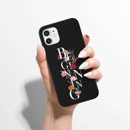 Black Beginning iPhone Case