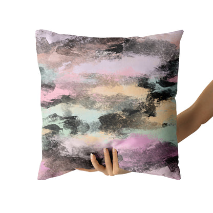 Colorful Paintbrush Abstract Throw Pillow