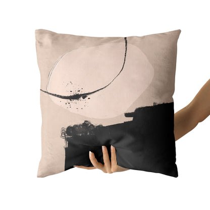 Rustic Brush Modern Art Throw Pillow