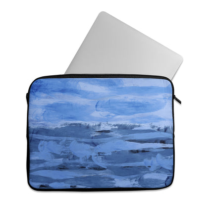 Painted Blue Abstract Scenery - Laptop Sleeve