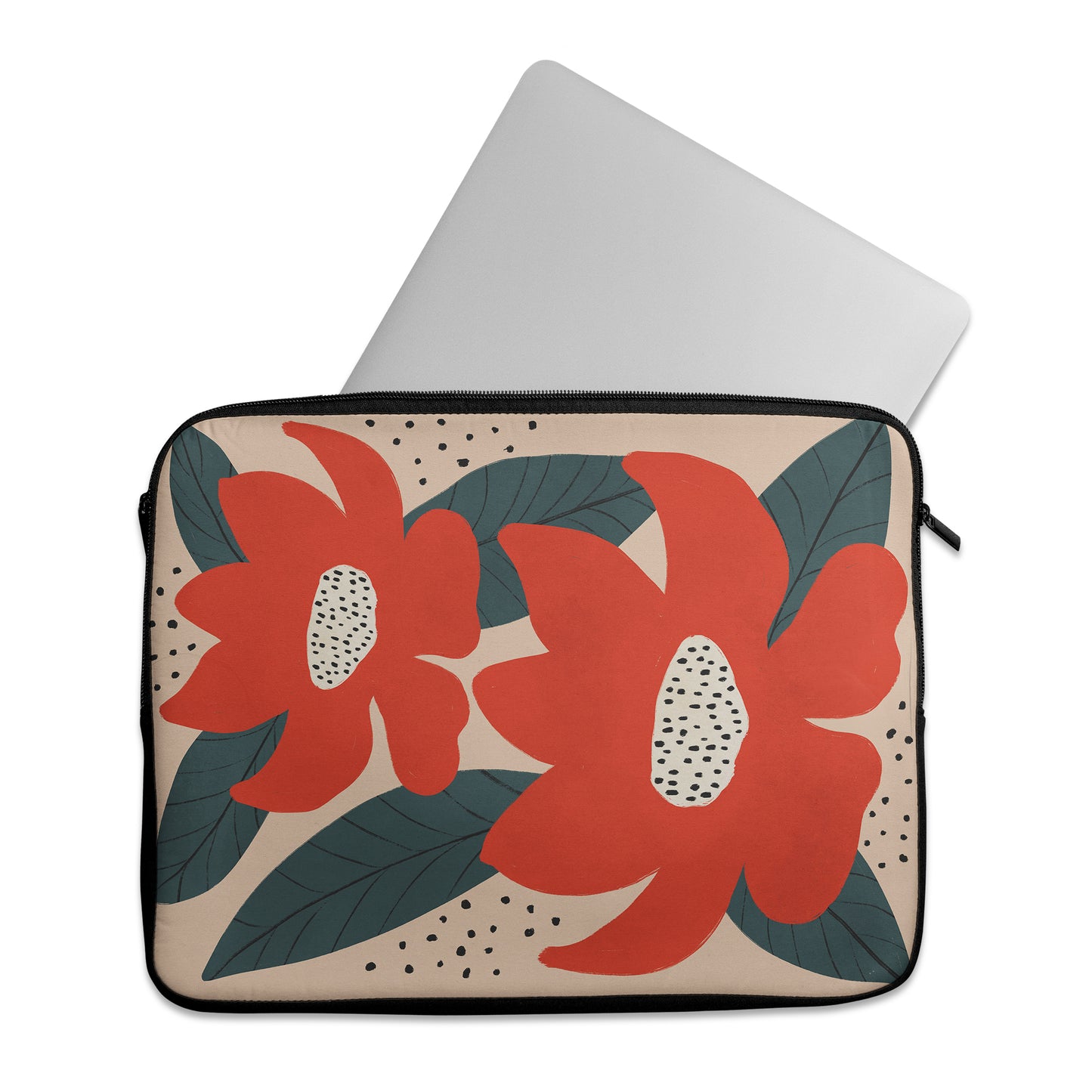 Painted Retro Flowers- Laptop Sleeve