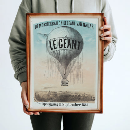 The Monster Balloon le Géant From Nadar Poster