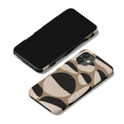 Beige&Black Modern Pattern iPhone Case