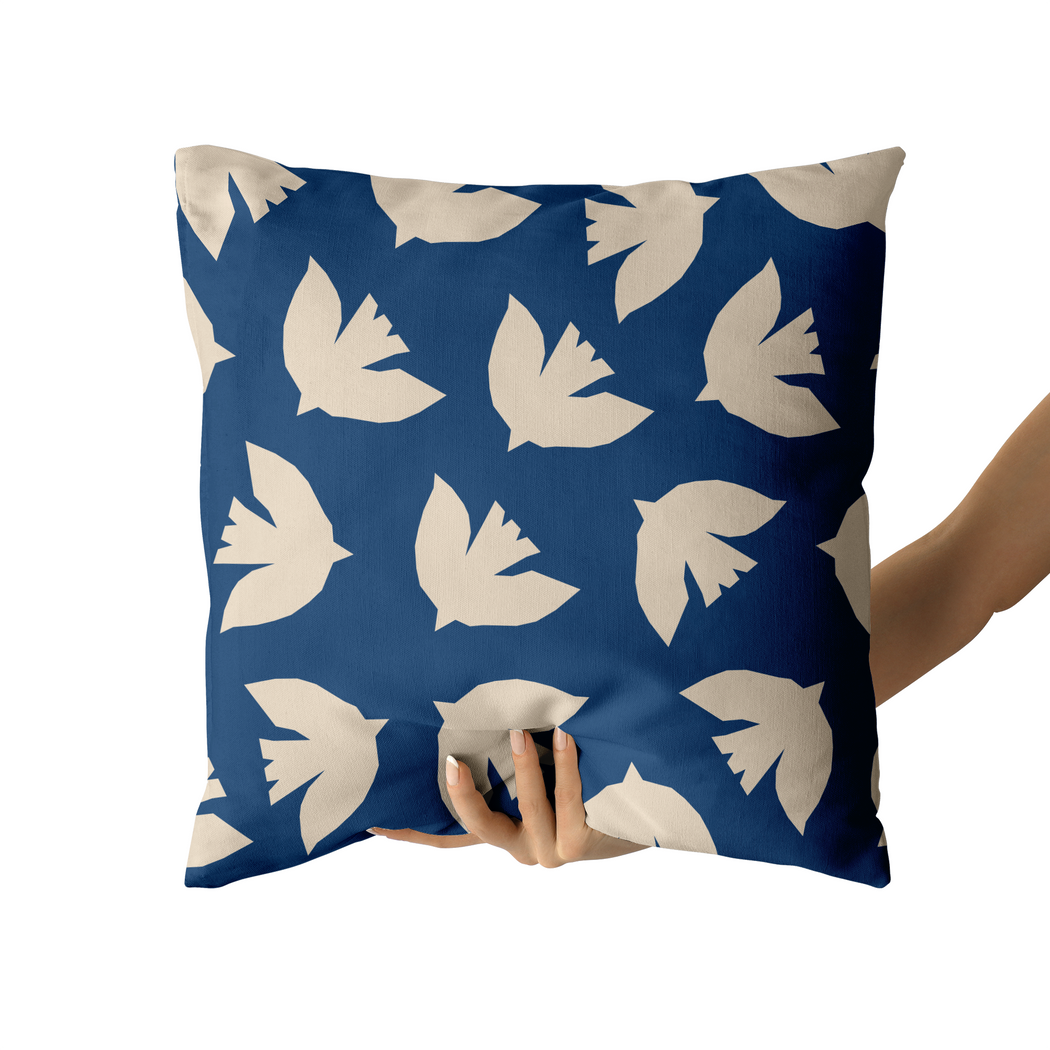 Birds Cut Outs Throw Pillow