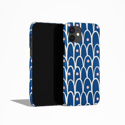 Blue Abstract Modern Pattern iPhone Case