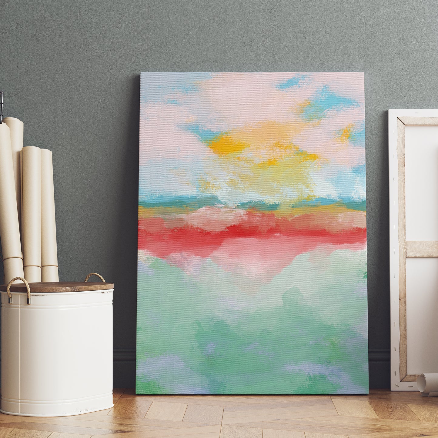 Painted Summer Landscape Canvas Print