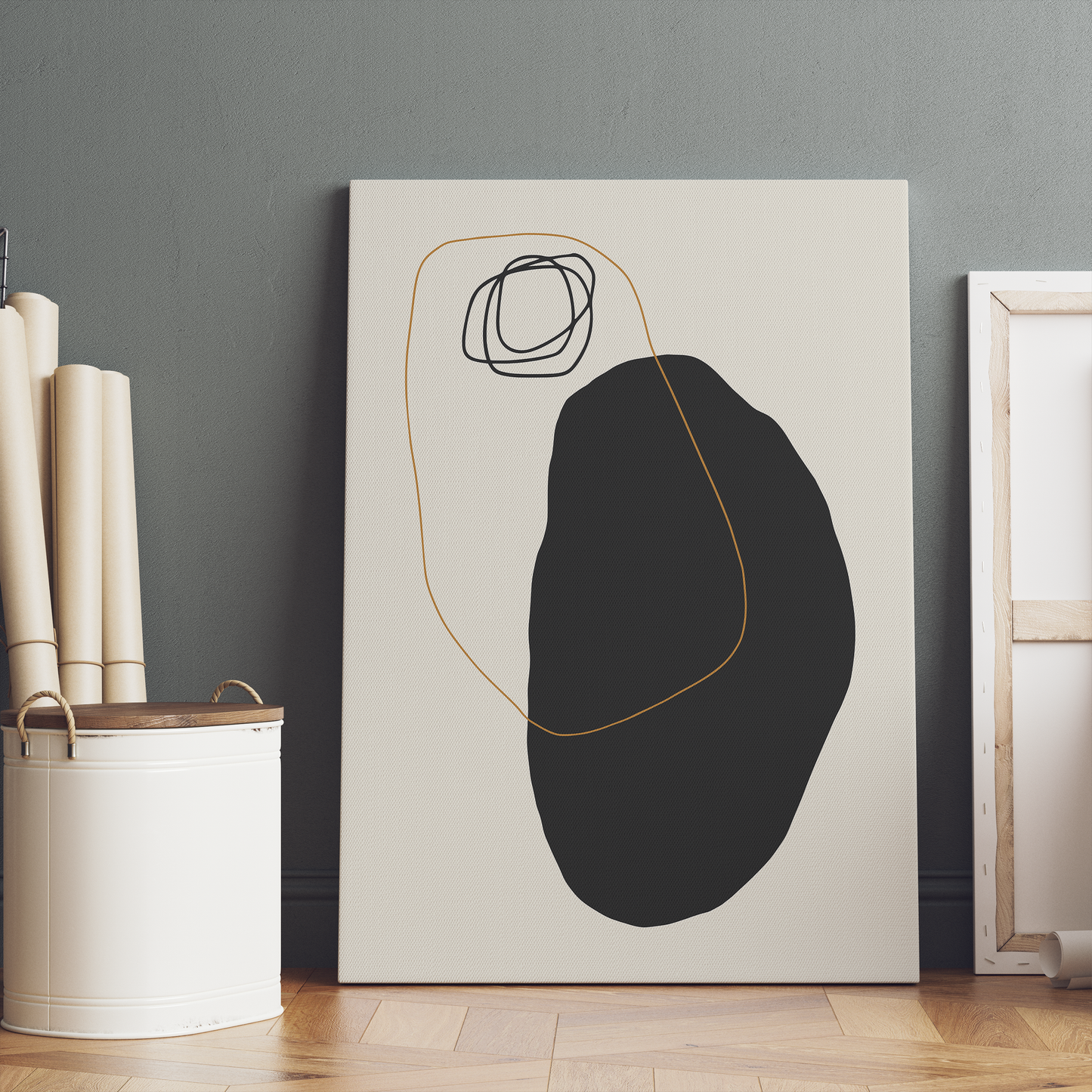 Minimalist Black Form Canvas Print