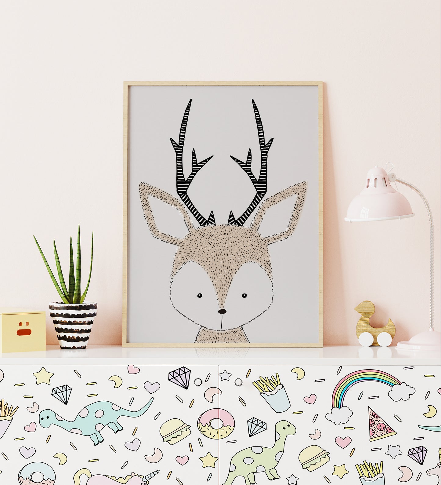 Scandinavian Deer Poster