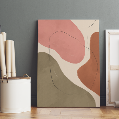 Boho Minimalist Abstract Art Canvas Print