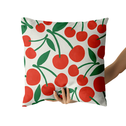 Cherry Fruit Pattern Throw Pillow