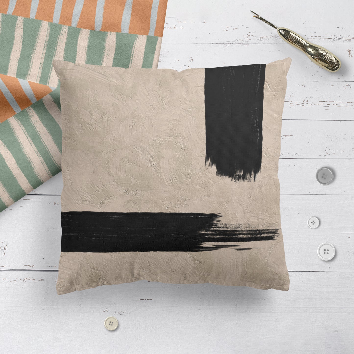 Aesthetic Rustic Abstract Decorative Throw Pillow